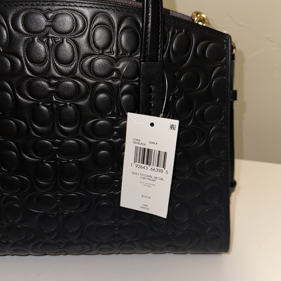 Coach Charlie Carryall in Signature Black Leather NWT - Picture 4 of 11